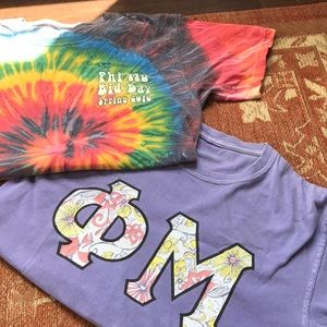 Set of 2 Phi Mu shirts, size Small💖